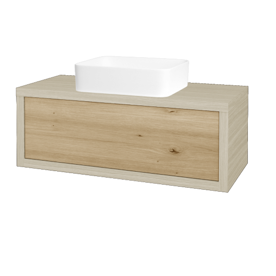 Umyvadlová skříňka STORM SZZ 100 (umyvadlo Joy)  - D04 Dub - D22 Karamel