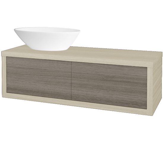 Umyvadlová skříňka STORM SZZ2 120 (umyvadlo Triumph)  - D04 Dub - D03 Cafe - Levé