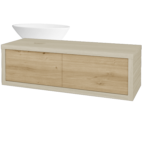 Umyvadlová skříňka STORM SZZ2 120 (umyvadlo Triumph)  - D04 Dub - D22 Karamel - Levé