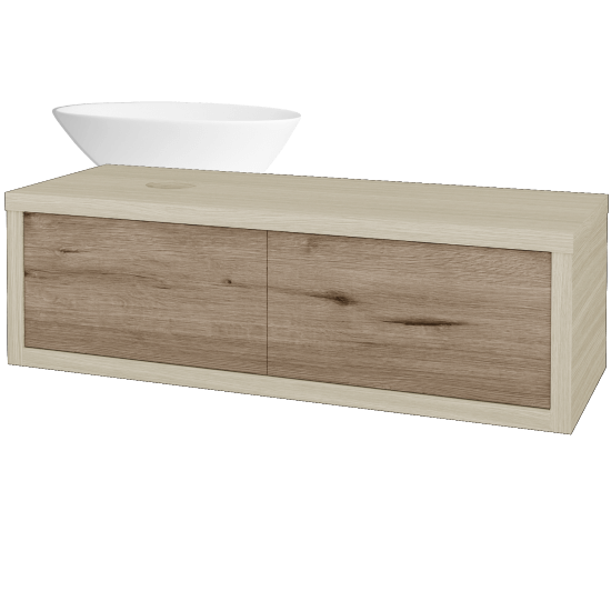 Umyvadlová skříňka STORM SZZ2 120 (umyvadlo Triumph)  - D04 Dub - D23 Herkules - Levé