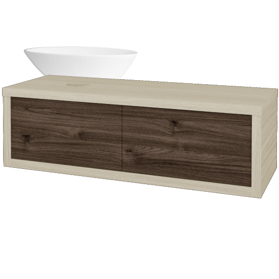 Umyvadlová skříňka STORM SZZ2 120 (umyvadlo Triumph)  - D04 Dub - D25 Teak - Levé