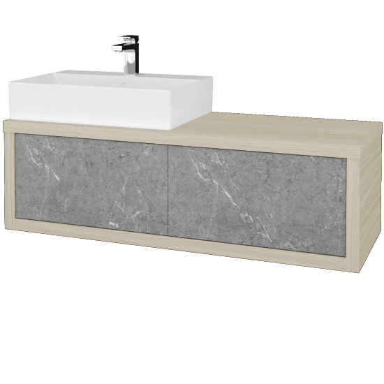 Umyvadlová skříňka STORM SZZ2 120 (umyvadlo Kube)  - D04 Dub - D20 Galaxy - Levé