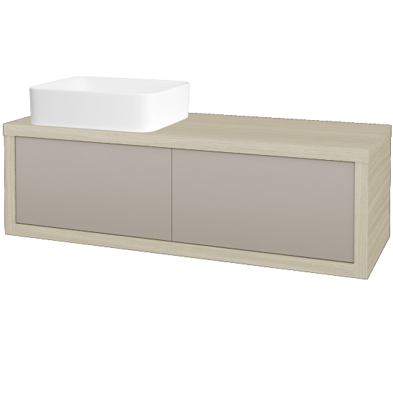 Umyvadlová skříňka STORM SZZ2 120 (umyvadlo Joy)  - D04 Dub - N07 Stone - Levé