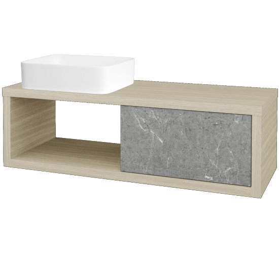 Umyvadlová skříňka STORM SZZO 120 (umyvadlo Joy)  - D04 Dub - D20 Galaxy - Levé