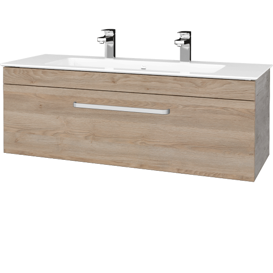 Umyvadlová skříňka ASTON SZZ 120  - D01 Beton - Úchytka T01 - D17 Colorado