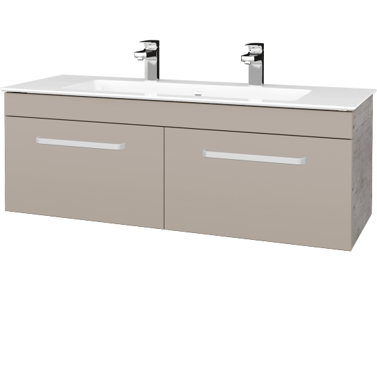 Umyvadlová skříňka ASTON SZZ2 120  - D01 Beton - Úchytka T01 - N07 Stone