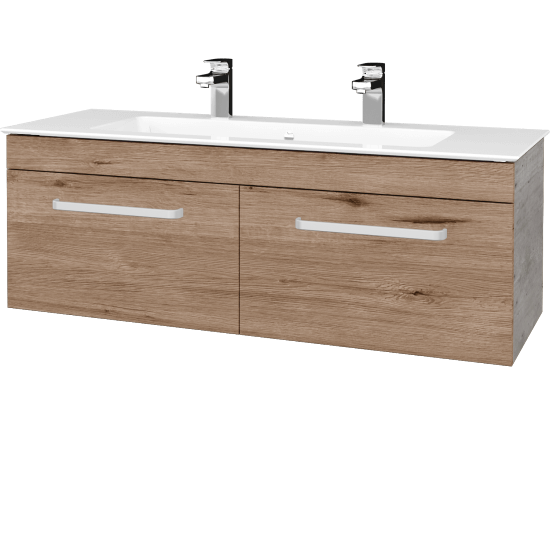 Umyvadlová skříňka ASTON SZZ2 120  - D01 Beton - Úchytka T01 - D23 Herkules