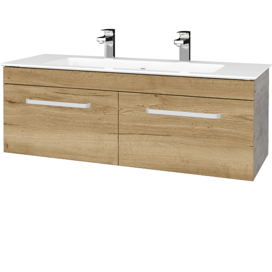 Umyvadlová skříňka ASTON SZZ2 120  - D01 Beton - Úchytka T01 - D26 Ontario