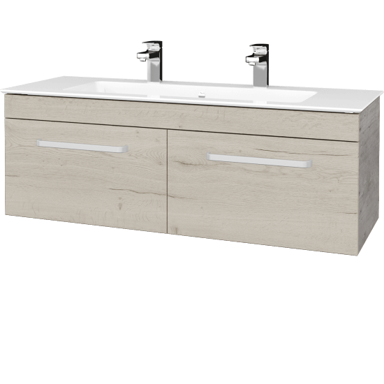 Umyvadlová skříňka ASTON SZZ2 120  - D01 Beton - Úchytka T01 - D28 Alberta
