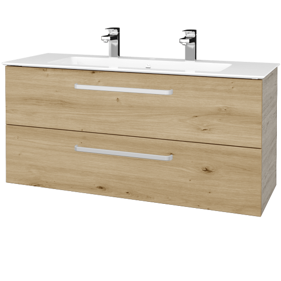 Umyvadlová skříňka GIO SZZ2 120  - D05 Oregon - Úchytka T01 - D22 Karamel