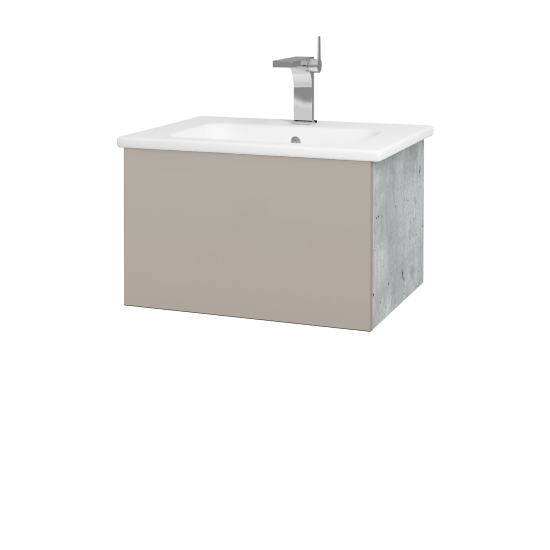 Badezimmerschrank FLAT SZZ 60 (Waschtisch Euphoria)  - D01 Beton - N07 Stone