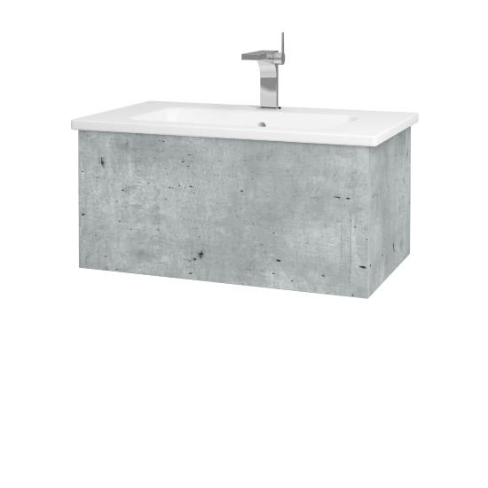 Badezimmerschrank FLAT SZZ 80 (Waschtisch Euphoria)  - D01 Beton - D01 Beton