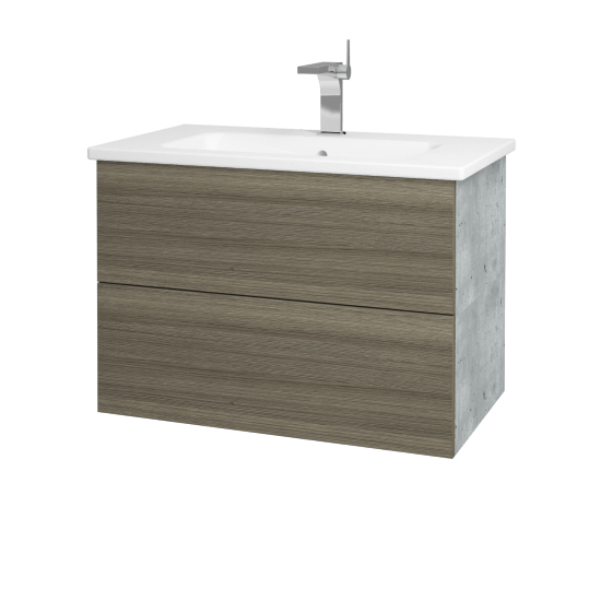 Umyvadlová skříňka VARIANTE SZZ2 80 (umyvadlo Euphoria)  - D01 Beton - D03 Cafe