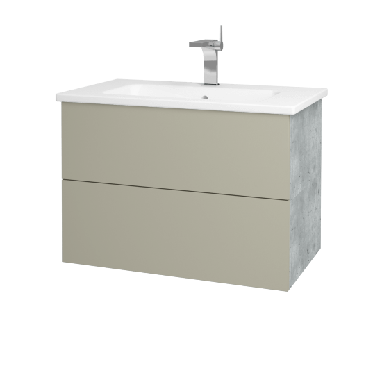 Kúpeľňová skrinka VARIANTE SZZ2 80 (umývadlo Euphoria)  - D01 Betón - M05 Béžová mat