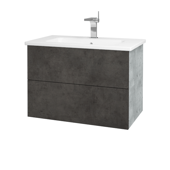 Badezimmerschrank FLAT SZZ2 80 (Waschtisch Euphoria)  - D01 Beton - D16 Dark Beton