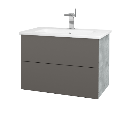 Umyvadlová skříňka VARIANTE SZZ2 80 (umyvadlo Euphoria)  - D01 Beton - N06 Lava