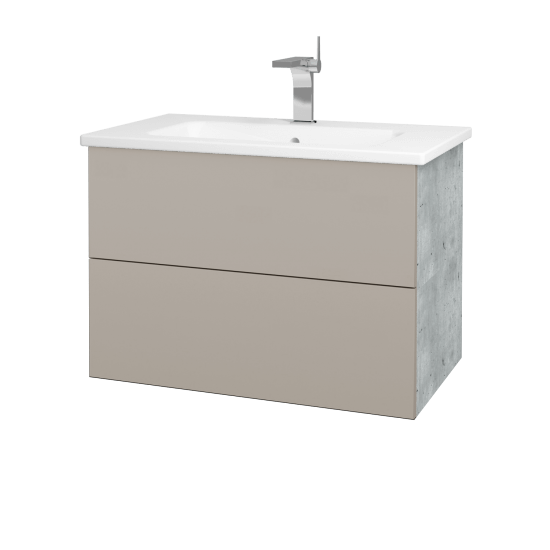 Umyvadlová skříňka VARIANTE SZZ2 80 (umyvadlo Euphoria)  - D01 Beton - N07 Stone