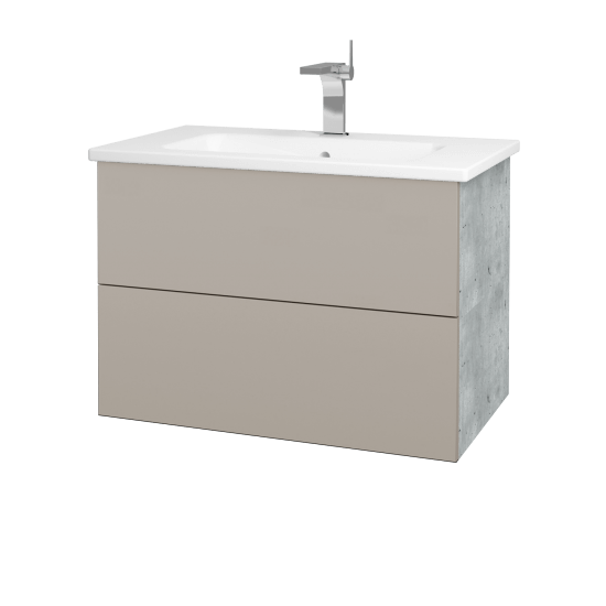 Badezimmerschrank FLAT SZZ2 80 (Waschtisch Euphoria)  - D01 Beton - N07 Stone