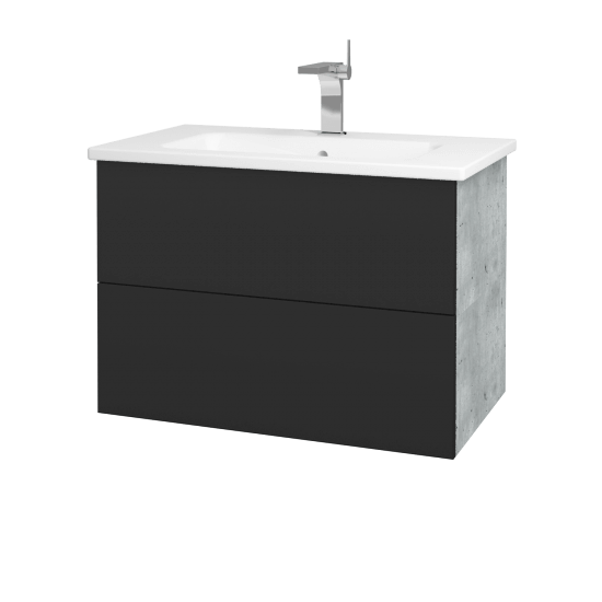 Umyvadlová skříňka VARIANTE SZZ2 80 (umyvadlo Euphoria)  - D01 Beton - N03 Graphite