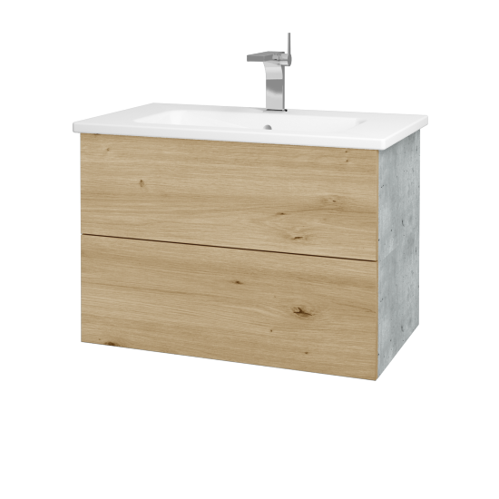 Umyvadlová skříňka VARIANTE SZZ2 80 (umyvadlo Euphoria)  - D01 Beton - D22 Karamel