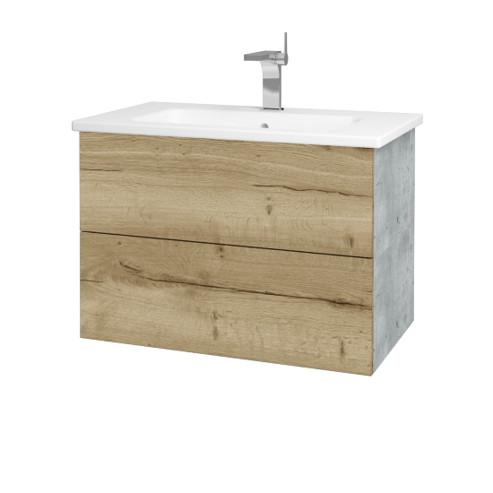 Umyvadlová skříňka VARIANTE SZZ2 80 (umyvadlo Euphoria)  - D01 Beton - D26 Ontario