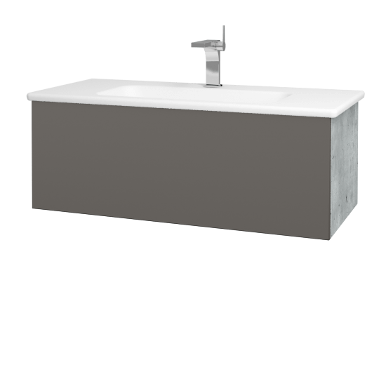Umyvadlová skříňka VARIANTE SZZ 100 (umyvadlo Euphoria)  - D01 Beton - N06 Lava