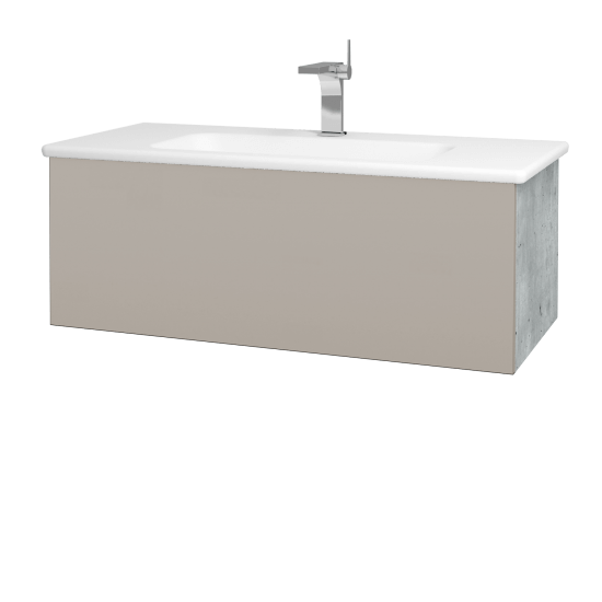 Umyvadlová skříňka VARIANTE SZZ 100 (umyvadlo Euphoria)  - D01 Beton - N07 Stone