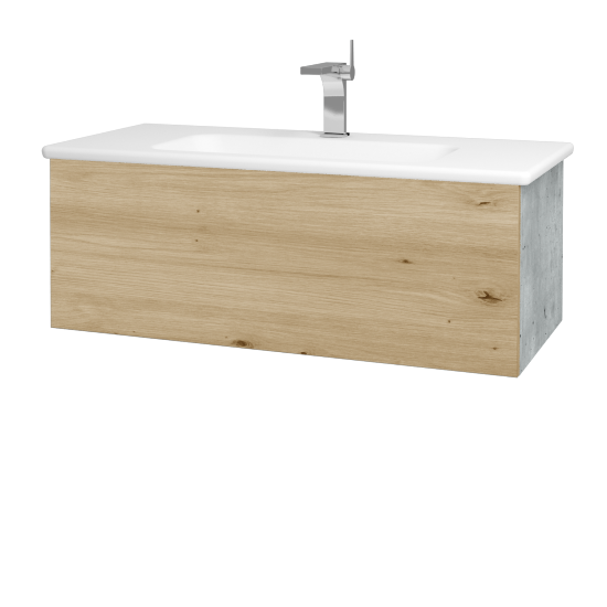 Umyvadlová skříňka VARIANTE SZZ 100 (umyvadlo Euphoria)  - D01 Beton - D22 Karamel