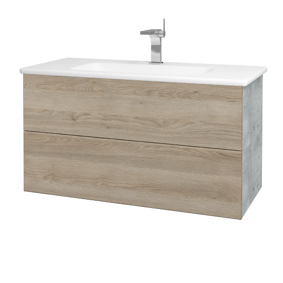 Umyvadlová skříňka VARIANTE SZZ2 100 (umyvadlo Euphoria)  - D01 Beton - D17 Colorado