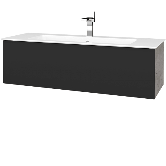 Umyvadlová skříňka VARIANTE SZZ 120 (umyvadlo Pura)  - D01 Beton - N03 Graphite