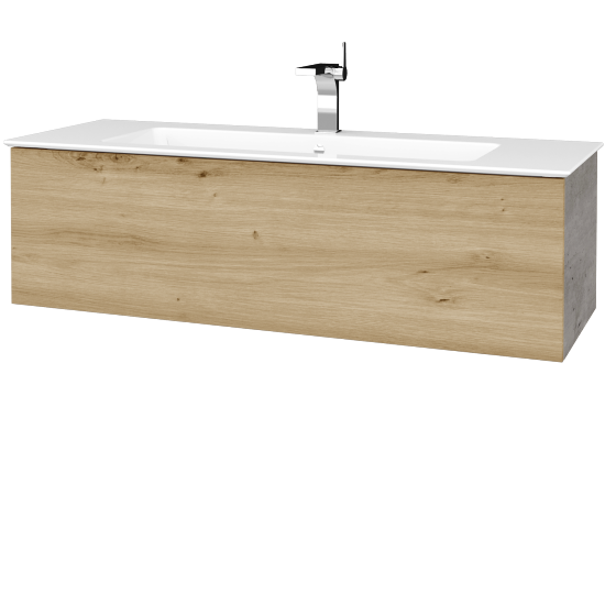 Umyvadlová skříňka VARIANTE SZZ 120 (umyvadlo Pura)  - D01 Beton - D22 Karamel