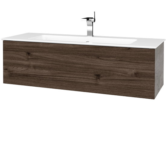 Umyvadlová skříňka VARIANTE SZZ 120 (umyvadlo Pura)  - D01 Beton - D25 Teak