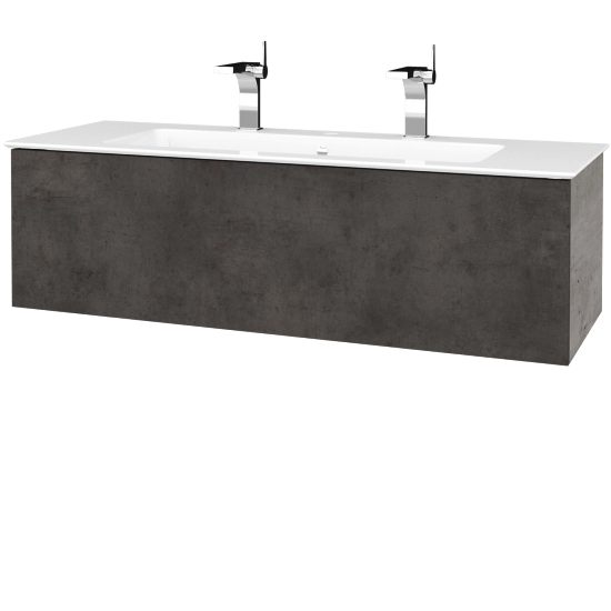 Umyvadlová skříňka VARIANTE SZZ 120 (umyvadlo Pura)  - D01 Beton - D16 Beton tmavý