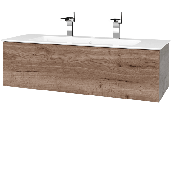 Umyvadlová skříňka VARIANTE SZZ 120 (umyvadlo Pura)  - D01 Beton - D21 Tobacco