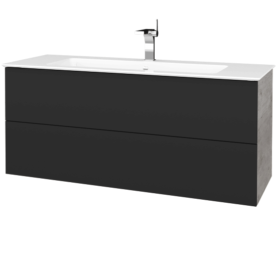Umyvadlová skříňka VARIANTE SZZ2 120 (umyvadlo Pura)  - D01 Beton - N03 Graphite