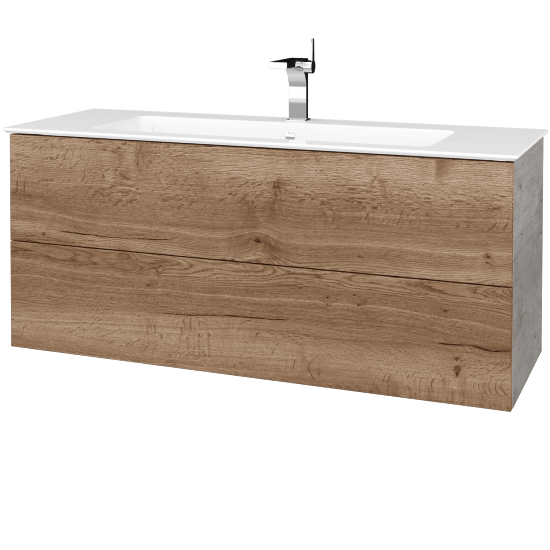 Umyvadlová skříňka VARIANTE SZZ2 120 (umyvadlo Pura)  - D01 Beton - D21 Tobacco