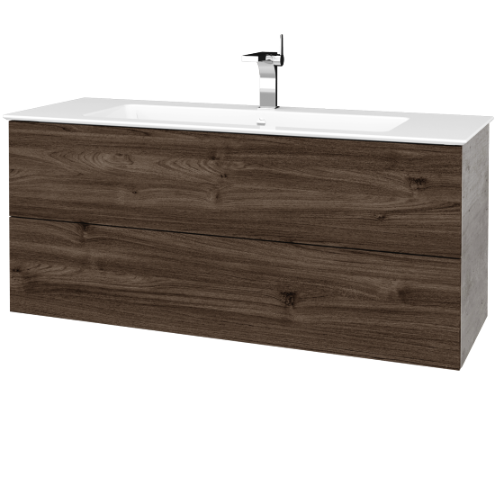 Umyvadlová skříňka VARIANTE SZZ2 120 (umyvadlo Pura)  - D01 Beton - D25 Teak