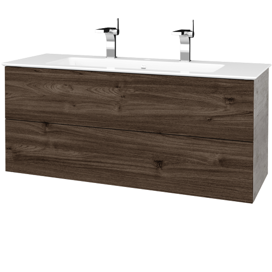 Umyvadlová skříňka VARIANTE SZZ2 120 (umyvadlo Pura)  - D01 Beton - D25 Teak