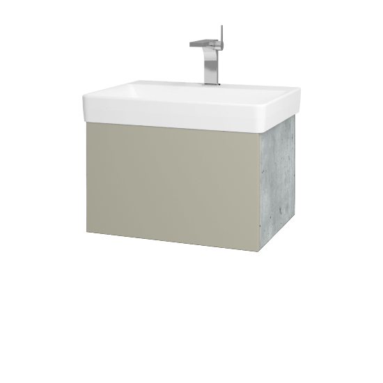 Kúpeľňová skrinka VARIANTE SZZ 60 pre úmyvadlo Laufen Pro S - D01 Betón - M05 Béžová mat