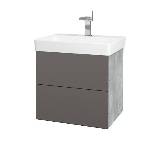 Umyvadlová skříňka VARIANTE SZZ2 60 pro umyvadlo Laufen Pro S - D01 Beton - N06 Lava