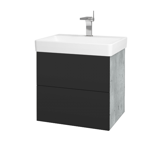 Umyvadlová skříňka VARIANTE SZZ2 60 pro umyvadlo Laufen Pro S - D01 Beton - N03 Graphite