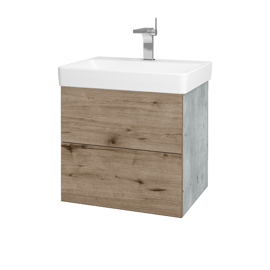 Umyvadlová skříňka VARIANTE SZZ2 60 pro umyvadlo Laufen Pro S - D01 Beton - D23 Herkules