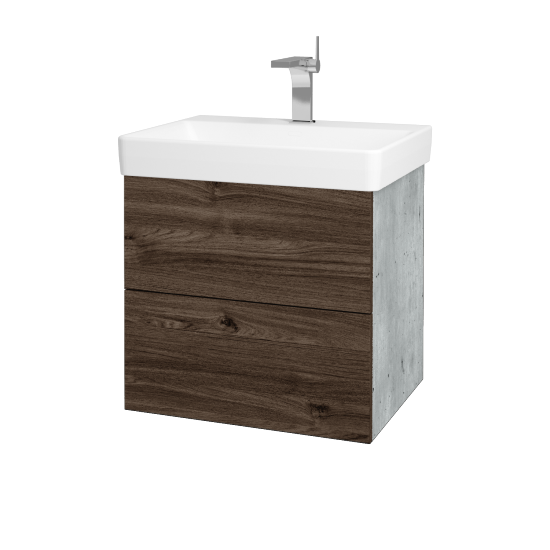 Umyvadlová skříňka VARIANTE SZZ2 60 pro umyvadlo Laufen Pro S - D01 Beton - D25 Teak