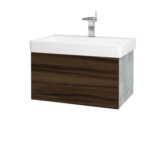 Umyvadlová skříňka VARIANTE SZZ 70 pro umyvadlo Laufen Pro S - D01 Beton - D06 Ořech