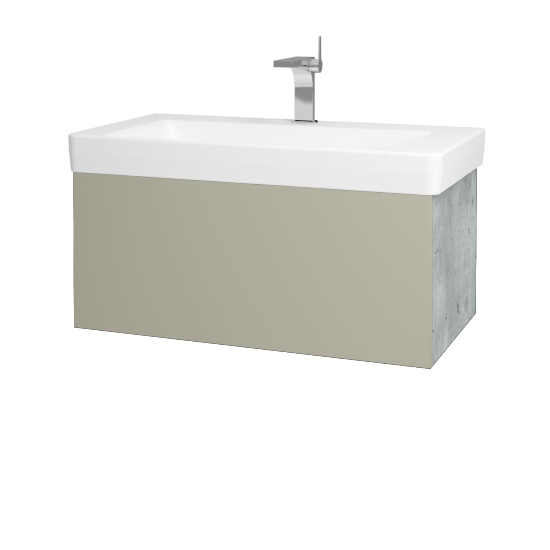 Koupelnová skříňka VARIANTE SZZ 85 pro umyvadlo Laufen Pro S - D01 Beton - M05 Béžová mat
