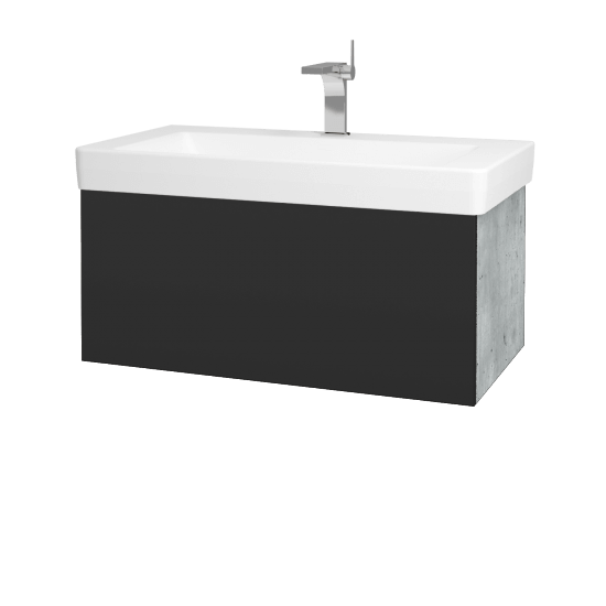 Umyvadlová skříňka VARIANTE SZZ 85 pro umyvadlo Laufen Pro S - D01 Beton - N03 Graphite