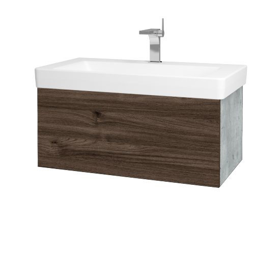 Umyvadlová skříňka VARIANTE SZZ 85 pro umyvadlo Laufen Pro S - D01 Beton - D25 Teak