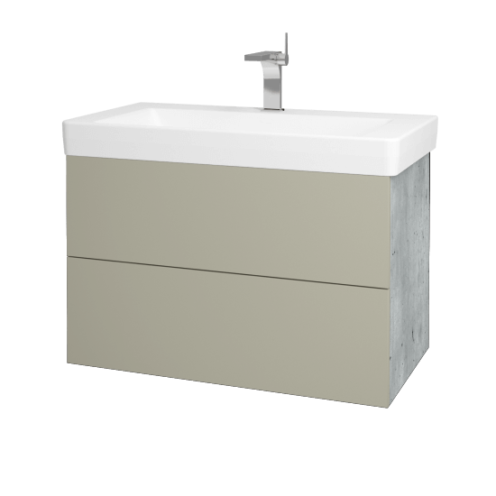 Koupelnová skříňka VARIANTE SZZ2 85 pro umyvadlo Laufen Pro S - D01 Beton - M05 Béžová mat