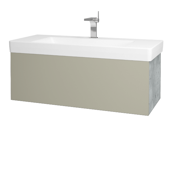 Koupelnová skříňka VARIANTE SZZ 105 pro umyvadlo Laufen Pro S - D01 Beton - L04 Béžová vysoký lesk