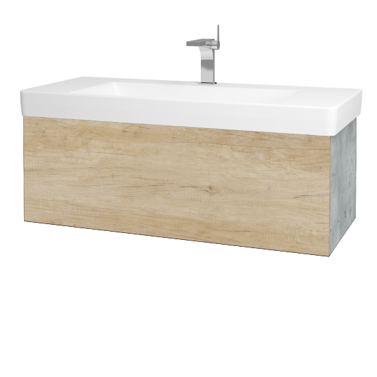 Koupelnová skříňka VARIANTE SZZ 105 pro umyvadlo Laufen Pro S - D01 Beton - D15 Nebraska